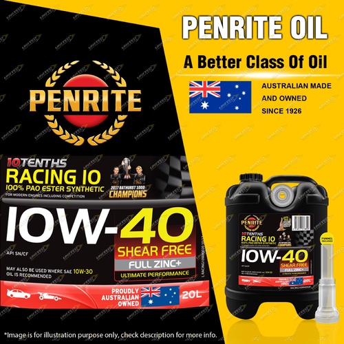 Penrite 10 Tenths RACING 10W-40 100% PAO & ESTER Engine Oil Premium Quality 20L