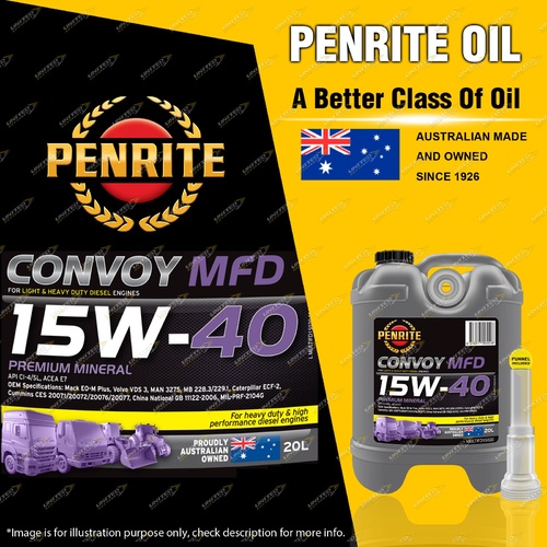 Penrite Premium Mineral Convoy MFD 15W-40 Engine Oil Premium Quality 20L