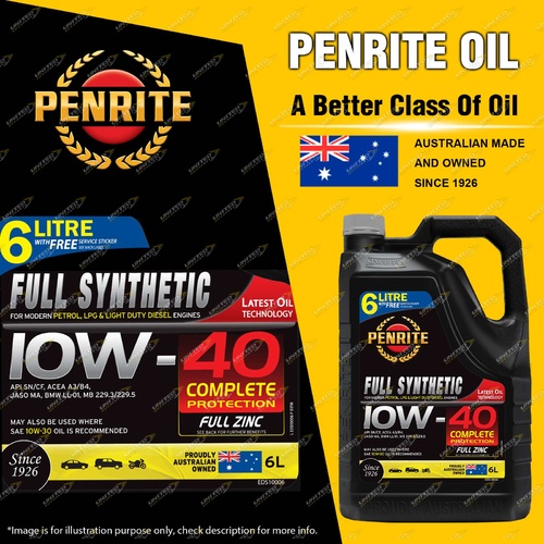 Penrite Everyday Plus Full Synthetic 10W-40 Engine Oil Premium Quality 6L