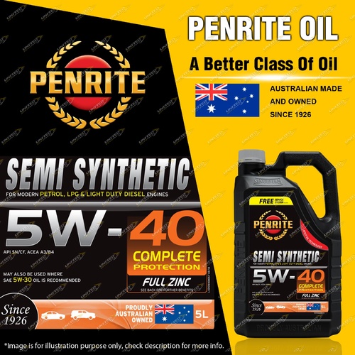 Penrite Semi Synthetic 5W-40 Engine Oil for petrol Diesel engines 5L