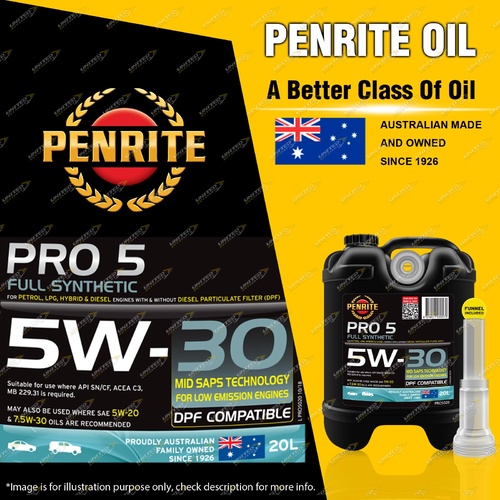 Penrite Full Synthetic PRO 5 5W-30 Engine Oil Premium Quality 20L