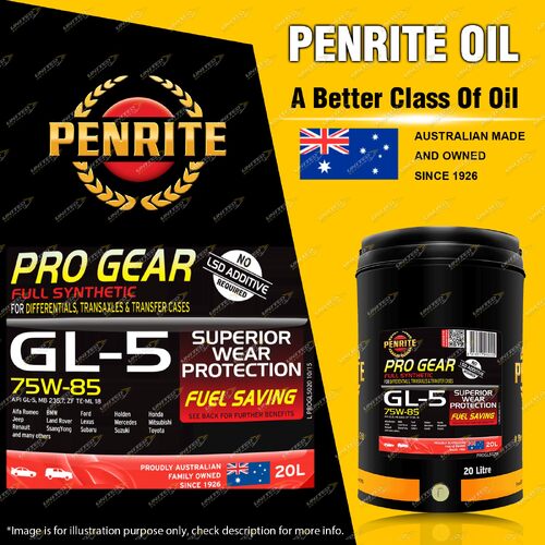 Penrite Full Synthetic PRO GEAR GL-5 75W-85 Gear Differential Oil 20L