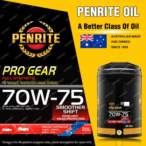 Penrite Full Synthetic PRO GEAR 70W-75 Gear Differential Oil Premium 20L