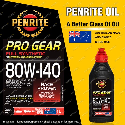 Penrite Pro Gear Full Synthetic Heavy Duty Gearbox Oil 80W-140 1L