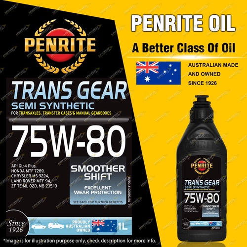 Penrite Semi Synthetic Trans Gear 75W-80 Manual Gearbox Oil Premium 1L