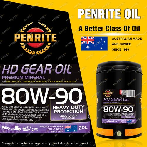 Penrite Premium Mineral HD GEAR OIL 80W-90 Gear Differential Oil 20L