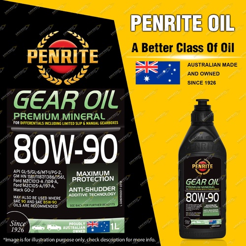 Penrite Premium Mineral GEAR Oil Premium 80W-90 Gear Differential Oil 1L