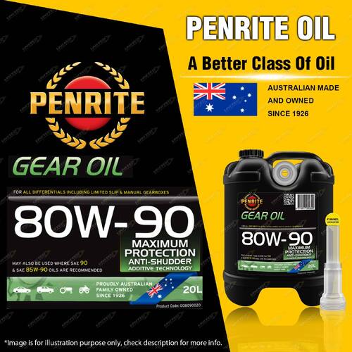 Penrite Premium Mineral GEAR OIL 80W-90 Gear Differential Oil 20L