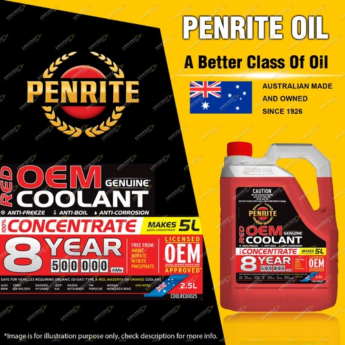 Penrite Red OEM Coolant Concentrate provides extended long-term protection 2.5L