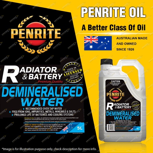 Penrite Demineralised Water 1L remove harmful mineral ions salts impurities 5L