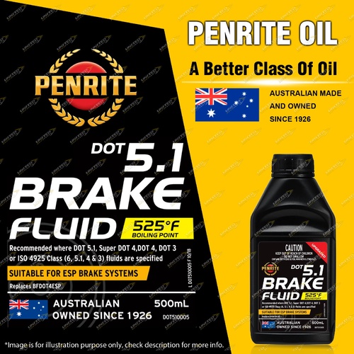 Penrite Full Synthetic Dot 5.1 Brake Fluid Premium quality non-silicone 500ml