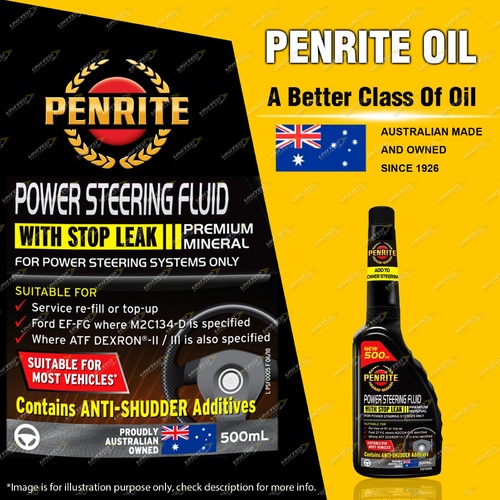 Penrite Power Steering Fluid Premium mineral Stop-leak Additive Technology 500ml