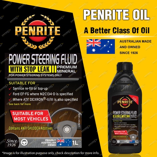 Penrite Power Steering Fluid Premium mineral Stop-leak Additive Technology 1L