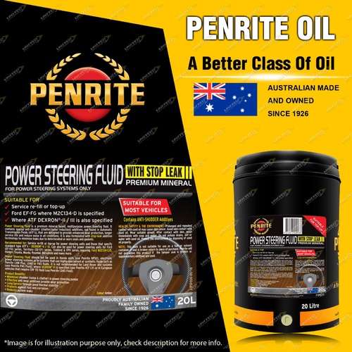 Penrite Power Steering Fluid Premium mineral Stop-leak Additive Technology 20L