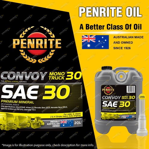 Penrite Premium Mineral Convoy Mono Truck 30 Engine Oil 20L - Premium Quality