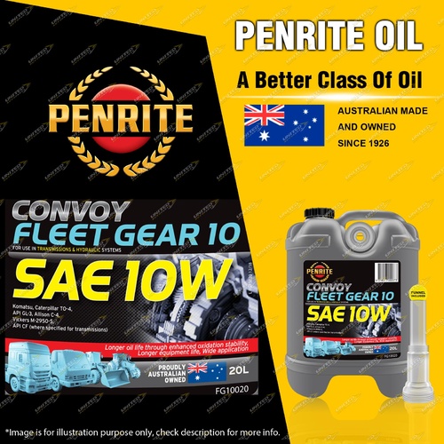 Penrite Convoy Fleet Gear 10 SAE 10 transmission hydraulic Final Drive oil 20L