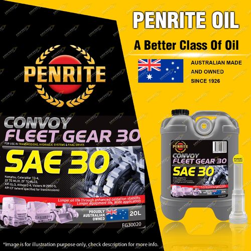 Penrite Convoy Fleet Gear 30 SAE 30 transmission hydraulic Final Drive oil 20L