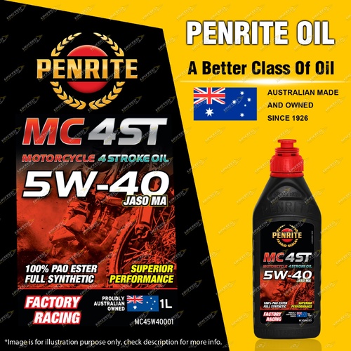 Penrite MC-4ST 5W-40 100% PAO & ESTER Motorcycle Engine Oil Premium 1L