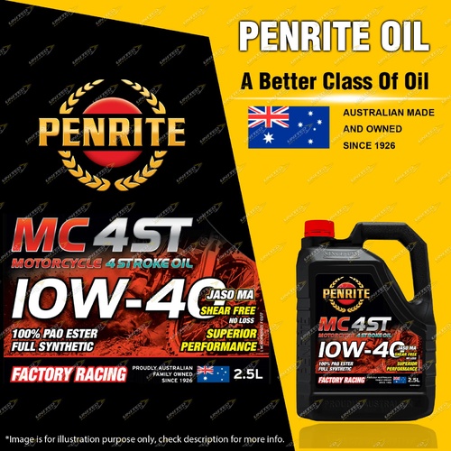 Penrite MC-4ST 10W-40 100% PAO & ESTER Motorcycle Engine Oil Premium 2.5L