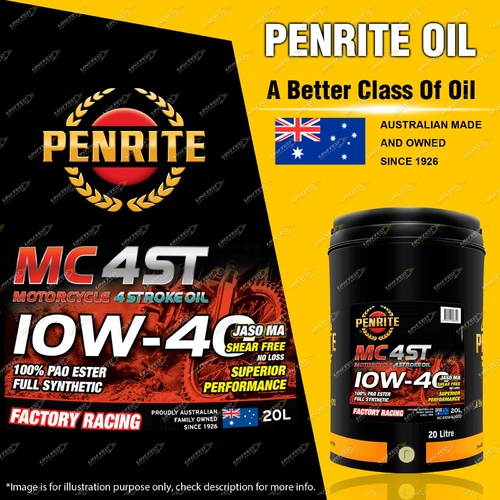 Penrite MC-4ST 10W-40 100% PAO & ESTER Motorcycle Engine Oil Premium 20L