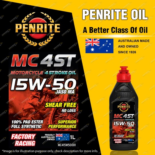 Penrite MC-4ST 15W-50 100% PAO & ESTER Motorcycle Engine Oil Premium 1L