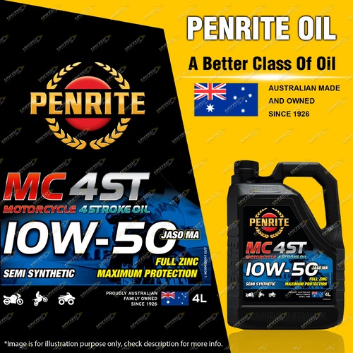 Penrite Semi Synthetic MC-4ST 10W-50 Motorcycle 4 stroke Engine Oil 4L