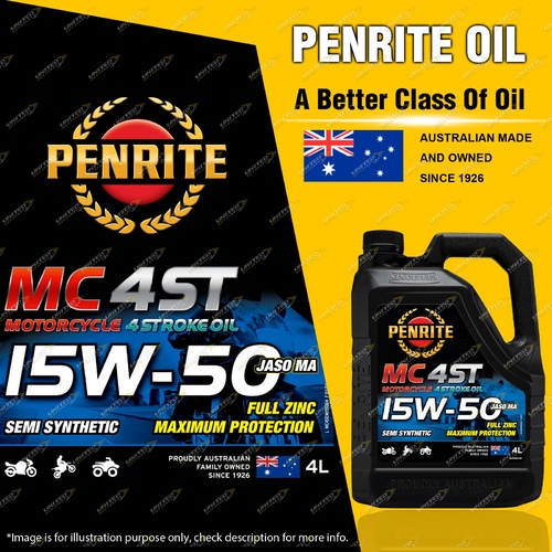 Penrite Semi Synthetic MC-4ST 15W-50 Motorcycle 4 stroke Engine Oil 4L