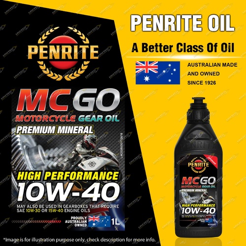 Penrite Premium Mineral Motorcycle SAE 10W-40 API GL-4 MC gear oil 1L