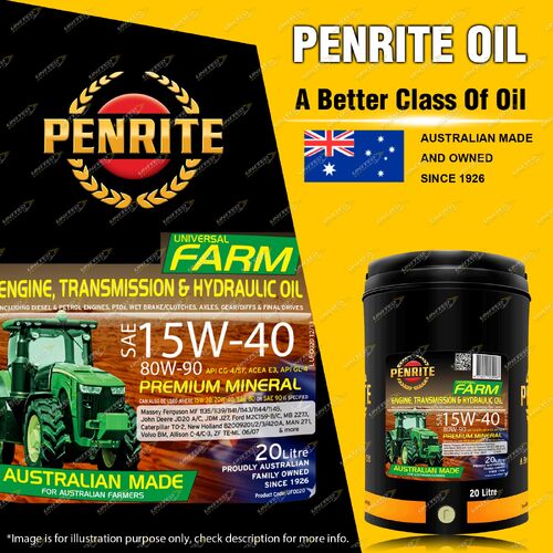 Penrite Farm Oil 15W-40 Premium mineral Super Tractor Oil Universal 20L