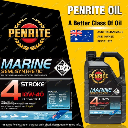 Penrite Semi Synthetic MARINE OUTBOARD 4 STROKE 10W-40 Engine Oil 5L