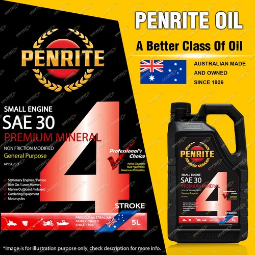 Penrite Premium Mineral SMALL ENGINE 4 STROKE SAE 30 Engine Oil 5L