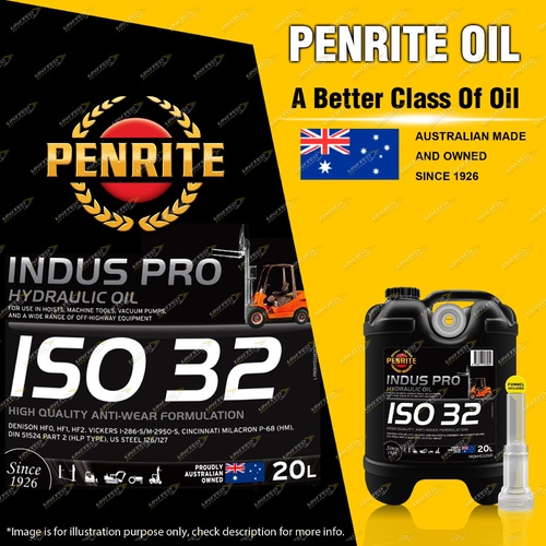 Penrite Indus Pro Hydraulic oil 32 Premium mineral ISO 32 low zinc 20L