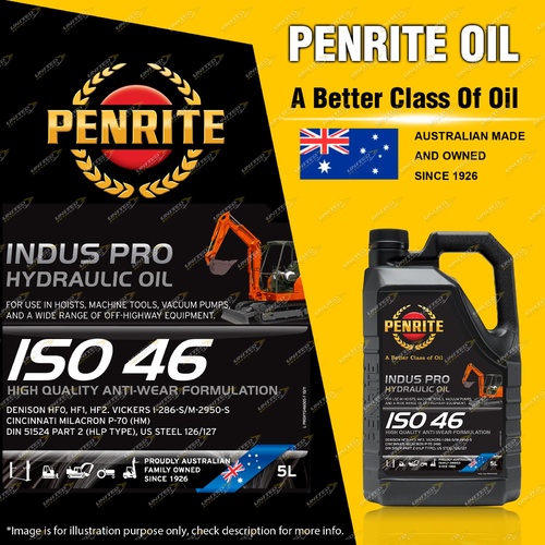 Penrite Indus Pro Hydraulic oil 46 Premium mineral ISO 46 low zinc 5L