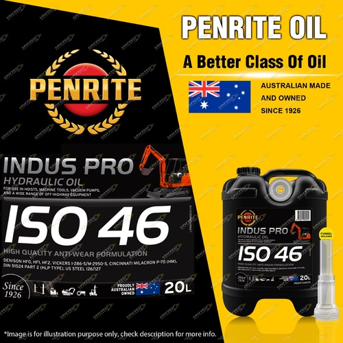 Penrite Indus Pro Hydraulic oil 46 Premium mineral ISO 46 low zinc 20L