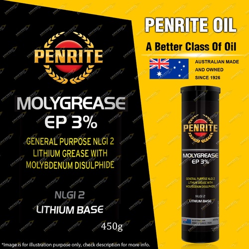 Penrite Molygrease EP 3% all purpose NLGI 2 high temperature Grease 450g