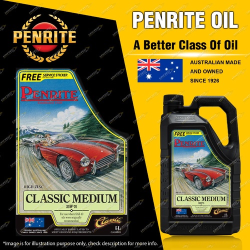 Penrite Premium Mineral CLASSIC MEDIUM 25W-70 high zinc Engine Oil 5L