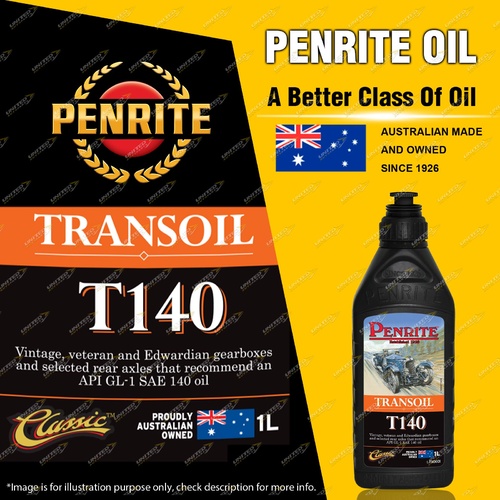 Penrite Transoil SAE 140 Premium non EP API GL-1 gear oil 1L - Premium Quality