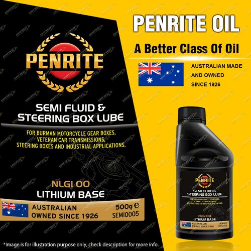 Penrite Semi Fluid Grease extreme pressure NLGI 00 lithium soap thickened 500g