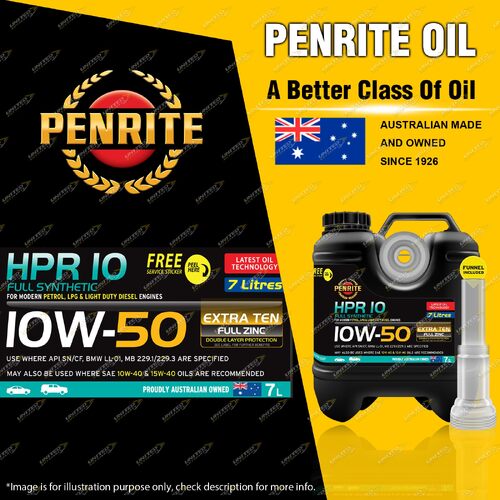 Penrite HPR 10 10W-50 Engine Oil 7L for CITROEN C2 C3 C4 Xantia XM Xsara AX BX