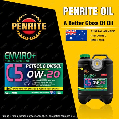 Penrite Full Synthetic Enviro+ C5 0W-20 Engine Oil 10L DPF Compatible