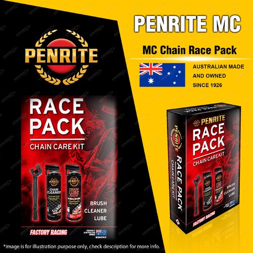 Penrite 10 Tenths MC Race Pack Chain Care Kit included Brush Cleaner Lube