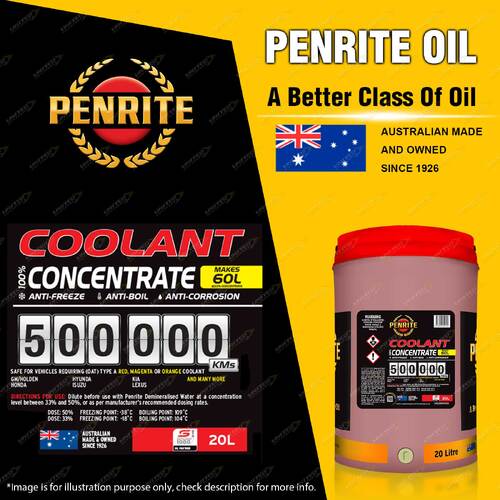 Penrite 500,000KM Red Coolant Concentrate Engine Coolant 20 Liter