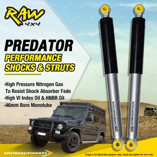 Pair Rear Raw 4x4 Predator Shock Absorbers 2 Inch Lift for HOLDEN COLORADO RG