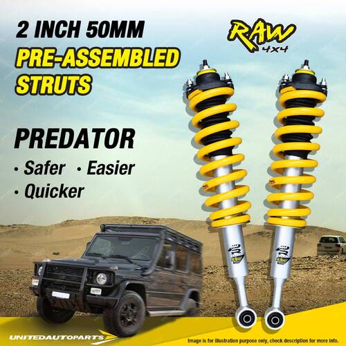 50mm Raw 4x4 Predator Pre Assembled King Springs for FORD RANGER PX Dual Cab