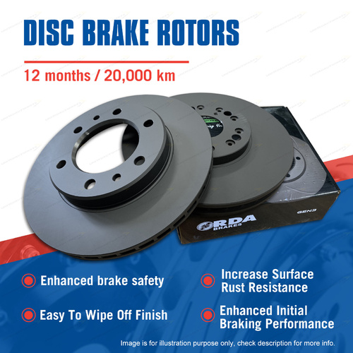 Pair Rear Solid Disc Brake Rotors for Ford Everest UA 3.2L 2015-On