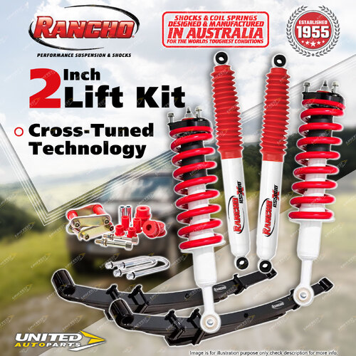 45mm Lift Kit Rancho Complete Strut Shocks Leaf Springs for Toyota Hilux KUN26R