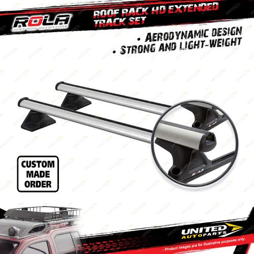 2 x Rola 1250mm HD Extended Track Roof Rack Bars for Ford Ranger PX PE Space Cab