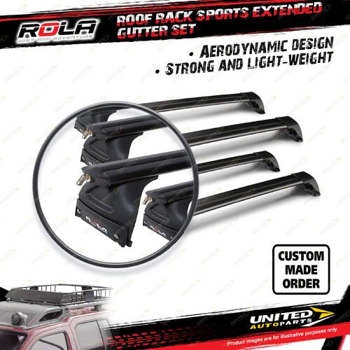 4 x Rola 1500mm Sports Extended Roof Rack Bars for Toyota Landcruiser 80 Ser SUV