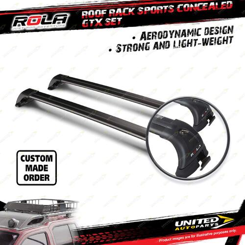 2x Rola Sports Concealed GTX Roof Rack Bars for Nissan Dualis J10 4D SUV 07-13