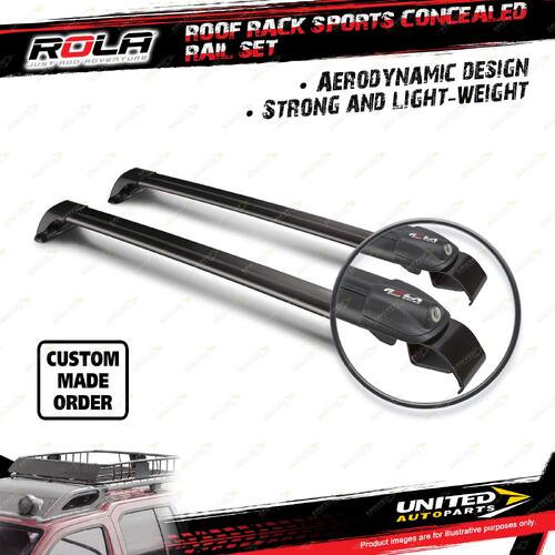 2 x Rola Sports Concealed Rail Roof Rack Bars for Hyundai Lantra 5D Wagon 96-00